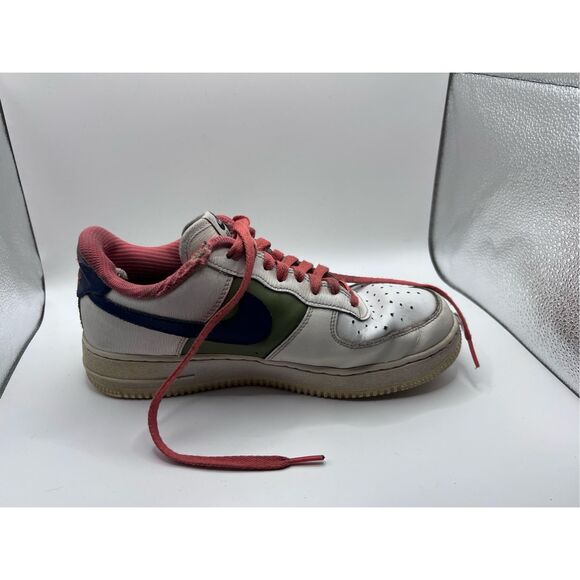 Nike 13 Air Force 1 Low ID By You Blue Green Salmon Gym Shoes Sneakers size‎ 9 - Picture 8 of 10